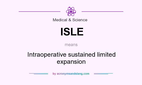 What does ISLE mean? It stands for Intraoperative sustained limited expansion
