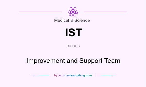 What does IST mean? It stands for Improvement and Support Team