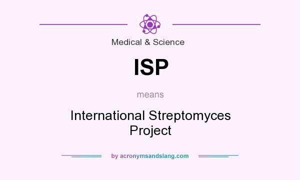 What does ISP mean? It stands for International Streptomyces Project