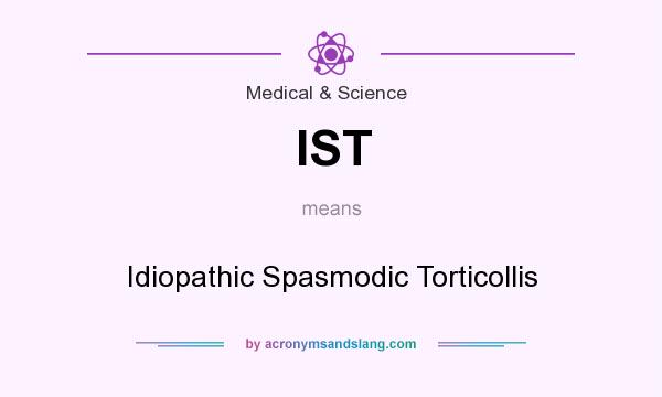 What does IST mean? It stands for Idiopathic Spasmodic Torticollis