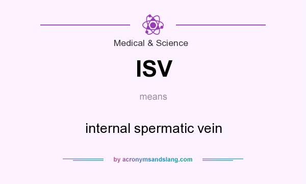 What does ISV mean? It stands for internal spermatic vein