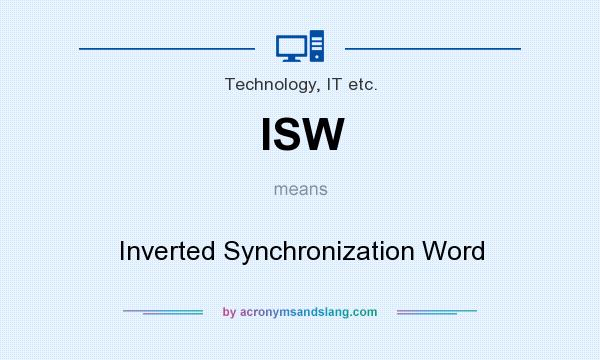 What does ISW mean? It stands for Inverted Synchronization Word