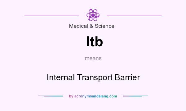 What does Itb mean? It stands for Internal Transport Barrier