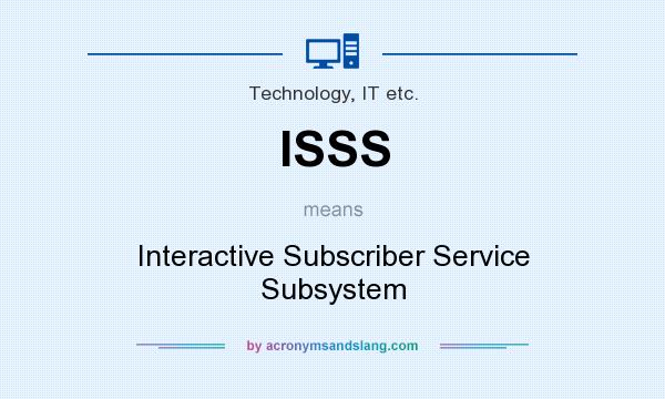 What does ISSS mean? It stands for Interactive Subscriber Service Subsystem