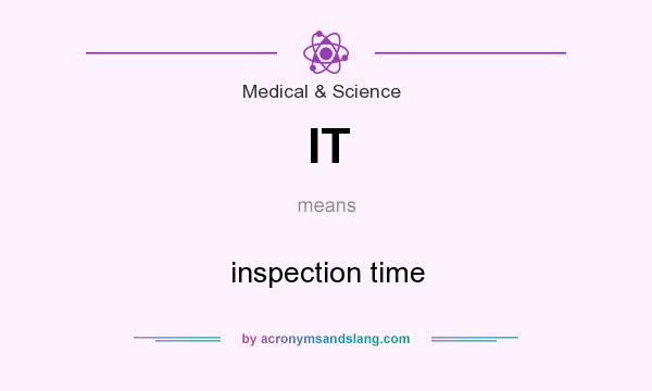What does IT mean? It stands for inspection time