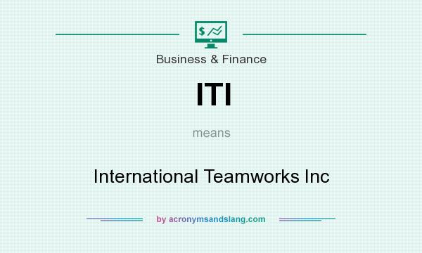 What does ITI mean? It stands for International Teamworks Inc