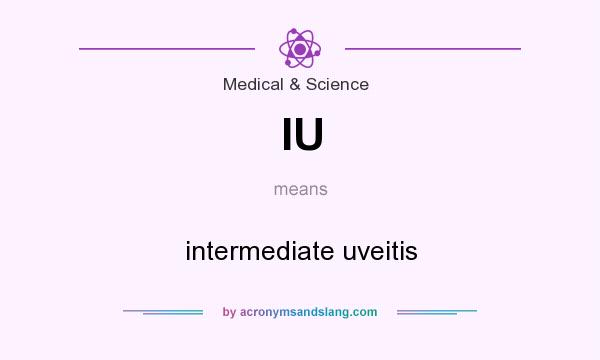 What does IU mean? It stands for intermediate uveitis