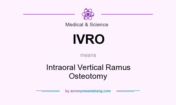 What does IVRO mean? It stands for Intraoral Vertical Ramus Osteotomy
