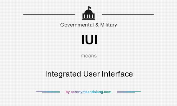 What does IUI mean? It stands for Integrated User Interface