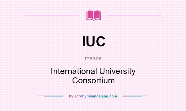 What does IUC mean? It stands for International University Consortium