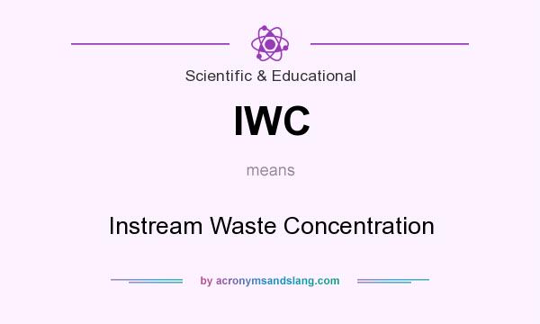 What does IWC mean? It stands for Instream Waste Concentration