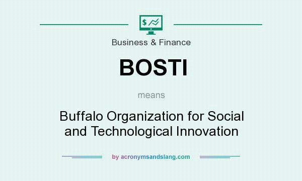 What does BOSTI mean? It stands for Buffalo Organization for Social and Technological Innovation