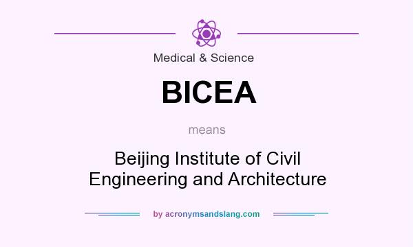 What does BICEA mean? It stands for Beijing Institute of Civil Engineering and Architecture