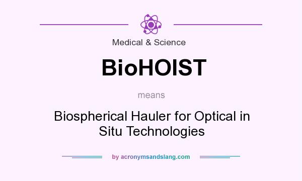 What does BioHOIST mean? It stands for Biospherical Hauler for Optical in Situ Technologies