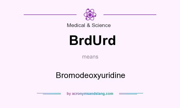 What does BrdUrd mean? It stands for Bromodeoxyuridine