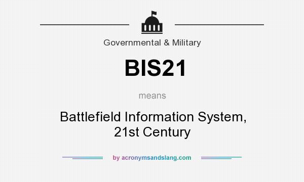 What does BIS21 mean? It stands for Battlefield Information System, 21st Century