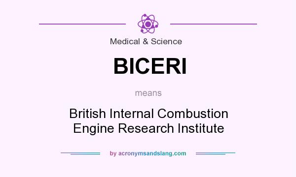 What does BICERI mean? It stands for British Internal Combustion Engine Research Institute