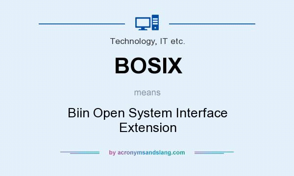 What does BOSIX mean? It stands for Biin Open System Interface Extension