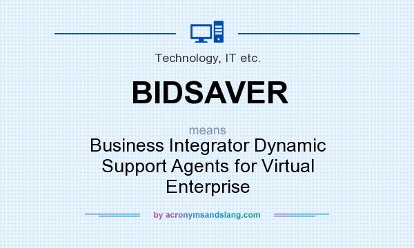 What does BIDSAVER mean? It stands for Business Integrator Dynamic Support Agents for Virtual Enterprise