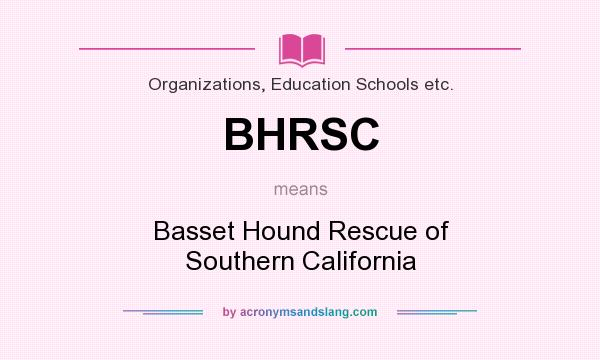 What does BHRSC mean? It stands for Basset Hound Rescue of Southern California