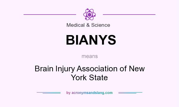What does BIANYS mean? It stands for Brain Injury Association of New York State