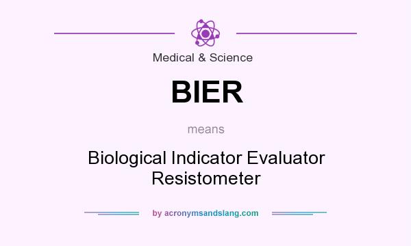 What does BIER mean? It stands for Biological Indicator Evaluator Resistometer