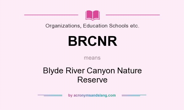 What does BRCNR mean? It stands for Blyde River Canyon Nature Reserve