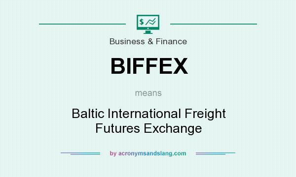 What does BIFFEX mean? It stands for Baltic International Freight Futures Exchange