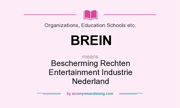 What does BREIN mean? It stands for Bescherming Rechten Entertainment Industrie Nederland
