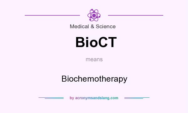 What does BioCT mean? It stands for Biochemotherapy