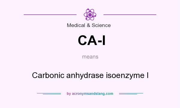 What does CA-I mean? It stands for Carbonic anhydrase isoenzyme I