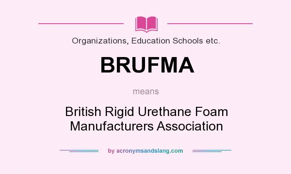 What does BRUFMA mean? It stands for British Rigid Urethane Foam Manufacturers Association