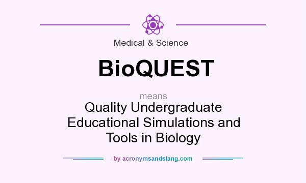 What does BioQUEST mean? It stands for Quality Undergraduate Educational Simulations and Tools in Biology