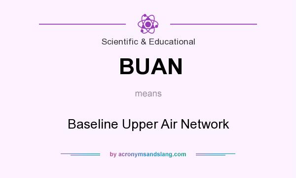 What does BUAN mean? It stands for Baseline Upper Air Network