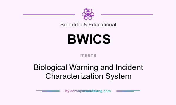 What does BWICS mean? It stands for Biological Warning and Incident Characterization System