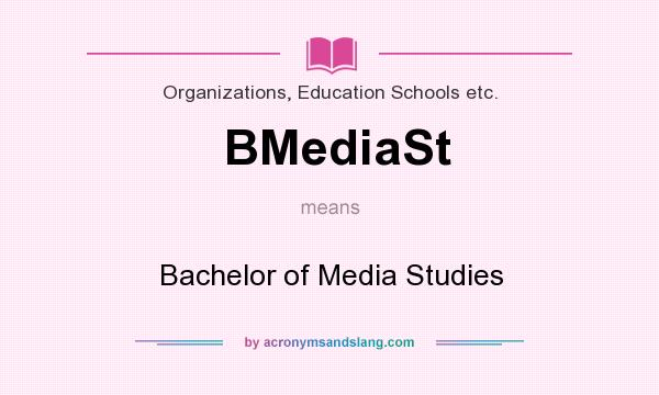 What does BMediaSt mean? It stands for Bachelor of Media Studies