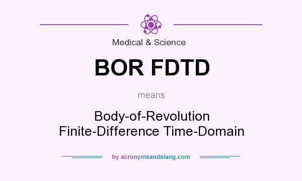 What does BOR FDTD mean? It stands for Body-of-Revolution Finite-Difference Time-Domain