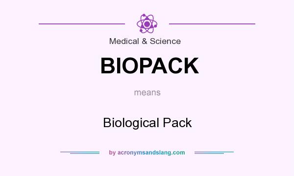 What does BIOPACK mean? It stands for Biological Pack
