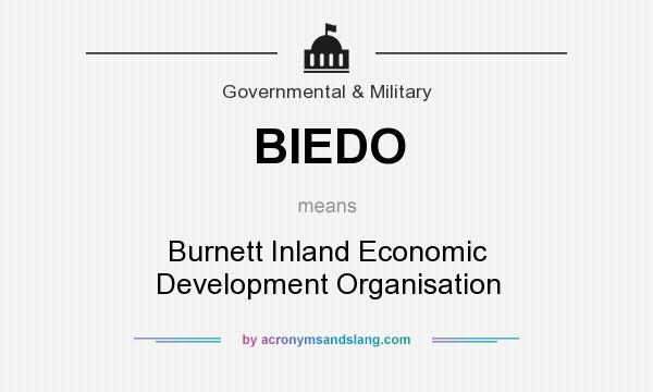 What does BIEDO mean? It stands for Burnett Inland Economic Development Organisation