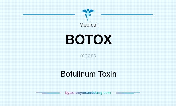 What does BOTOX mean? It stands for Botulinum Toxin