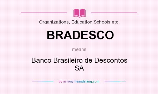 What does BRADESCO mean? It stands for Banco Brasileiro de Descontos SA