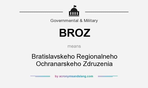 What does BROZ mean? It stands for Bratislavskeho Regionalneho Ochranarskeho Zdruzenia