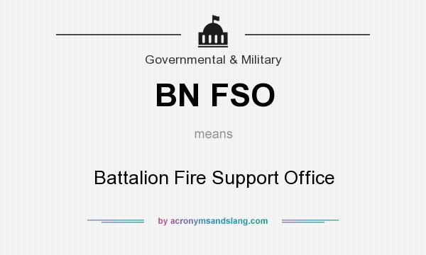 What does BN FSO mean? It stands for Battalion Fire Support Office