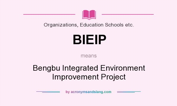 What does BIEIP mean? It stands for Bengbu Integrated Environment Improvement Project