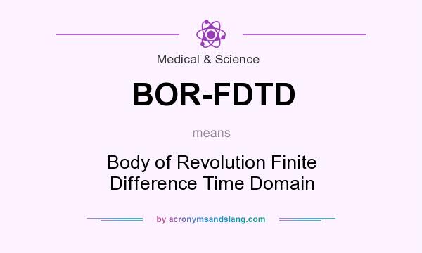 What does BOR-FDTD mean? It stands for Body of Revolution Finite Difference Time Domain