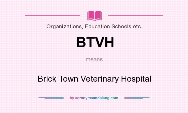 What does BTVH mean? It stands for Brick Town Veterinary Hospital