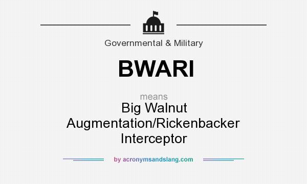 What does BWARI mean? It stands for Big Walnut Augmentation/Rickenbacker Interceptor