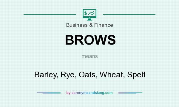 What does BROWS mean? It stands for Barley, Rye, Oats, Wheat, Spelt