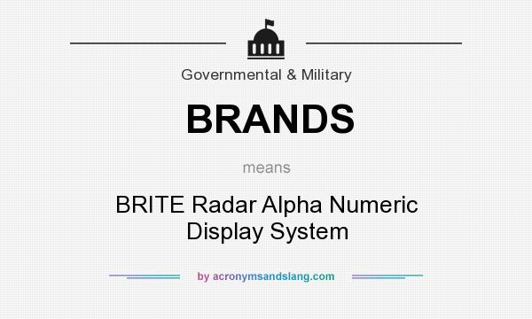 What does BRANDS mean? It stands for BRITE Radar Alpha Numeric Display System