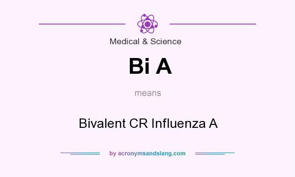 What does Bi A mean? It stands for Bivalent CR Influenza A